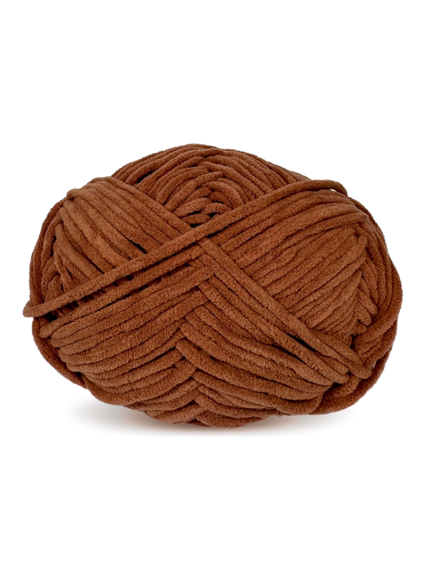 Craftytop™ Bulky Velvet Yarn #5 for Knitting & Crochet (Walnut Shine)