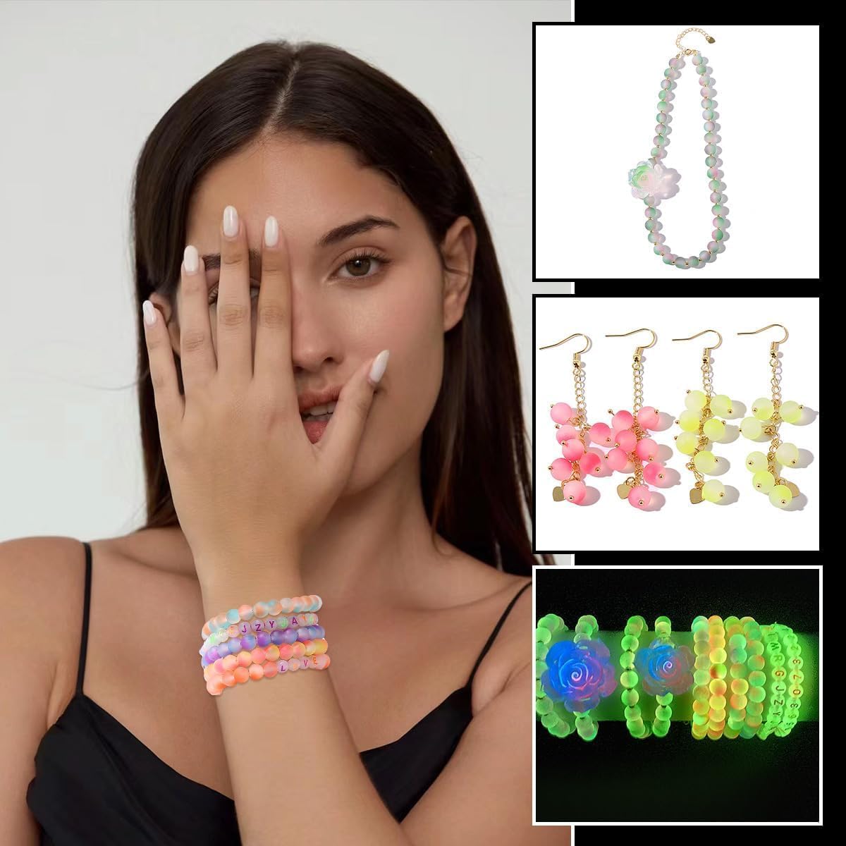 Glow in The Dark Glass Beads for Bracelet Making