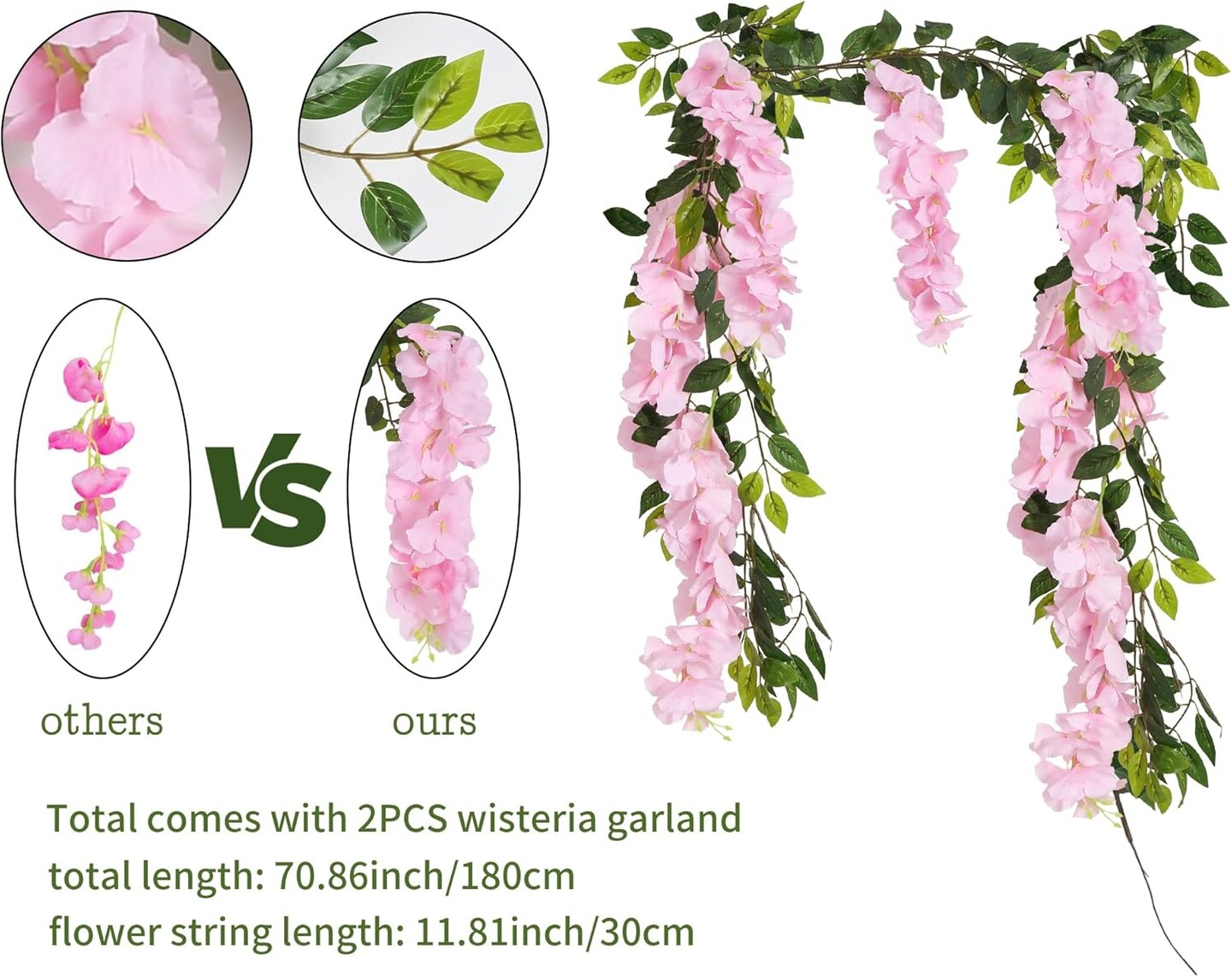Wisteria Artificial Flowers Garland