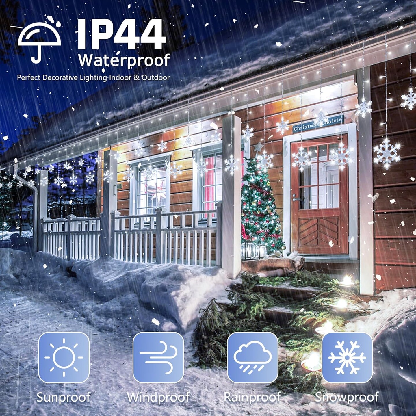 Christmas Snowflake Icicle Lights