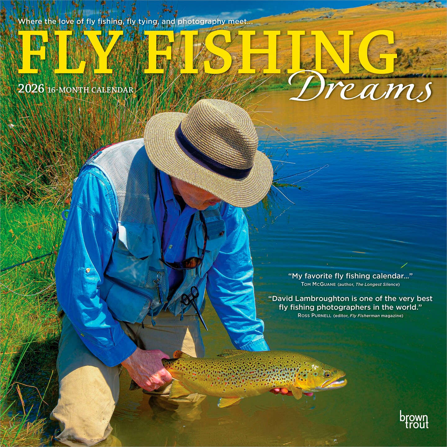 Fly Fishing Dreams OFFICIAL 2026 12 x 24 Inch (Hanging) Monthly