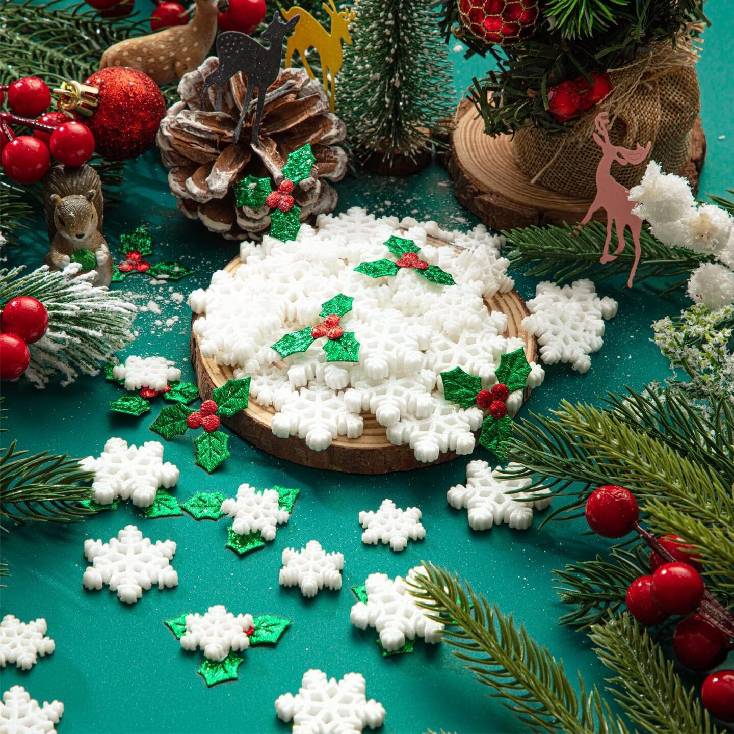 160PCS Mini/Small/Miniature Christmas Decorations