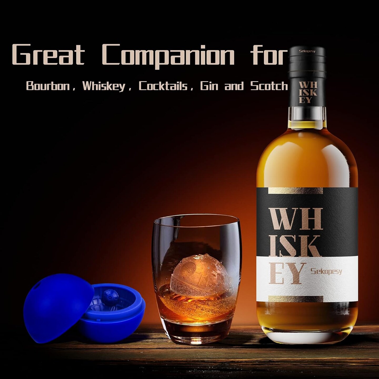 Death Star Ice Cube Mold 4 Packs Large Ice Ball Maker Silicone Ice (4)