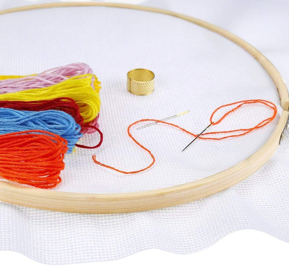 6 Pieces 6 inch/ 15cm Round Embroidery Hoops Bamboo Circle