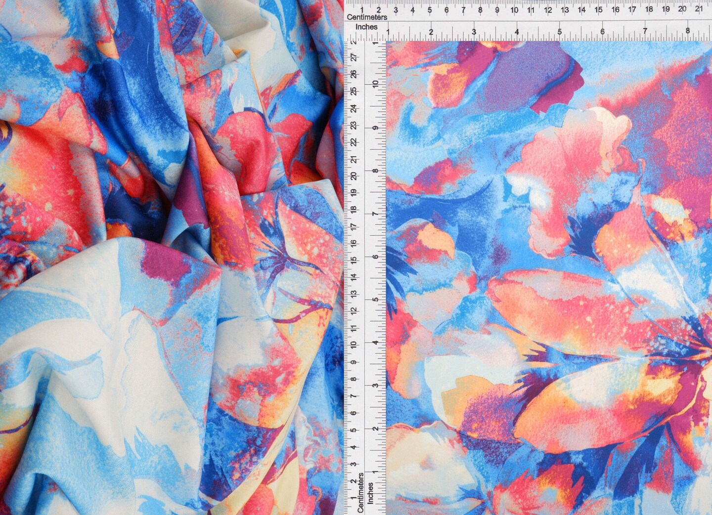 1 Yard DTY Large Flower Digital Print Knit Fabric 58/60" Width