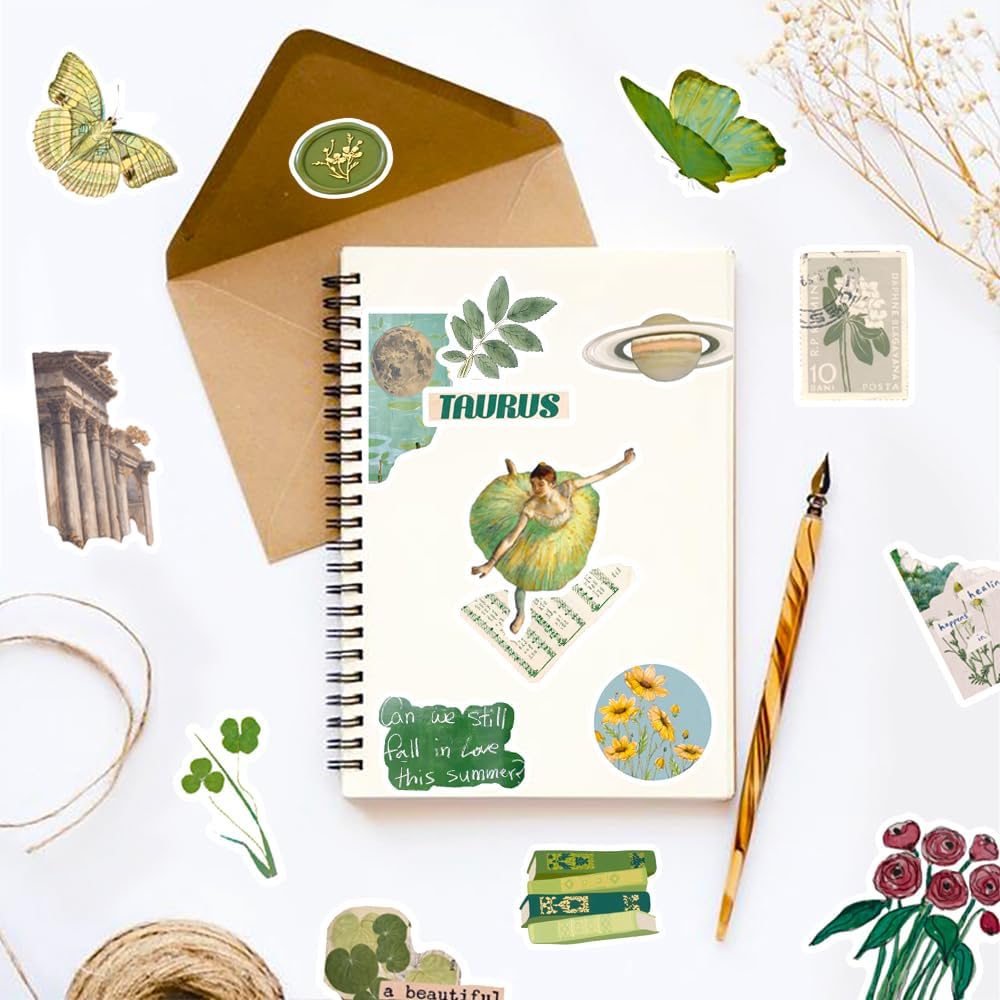 200PCS Vintage Aesthetic Stickers
