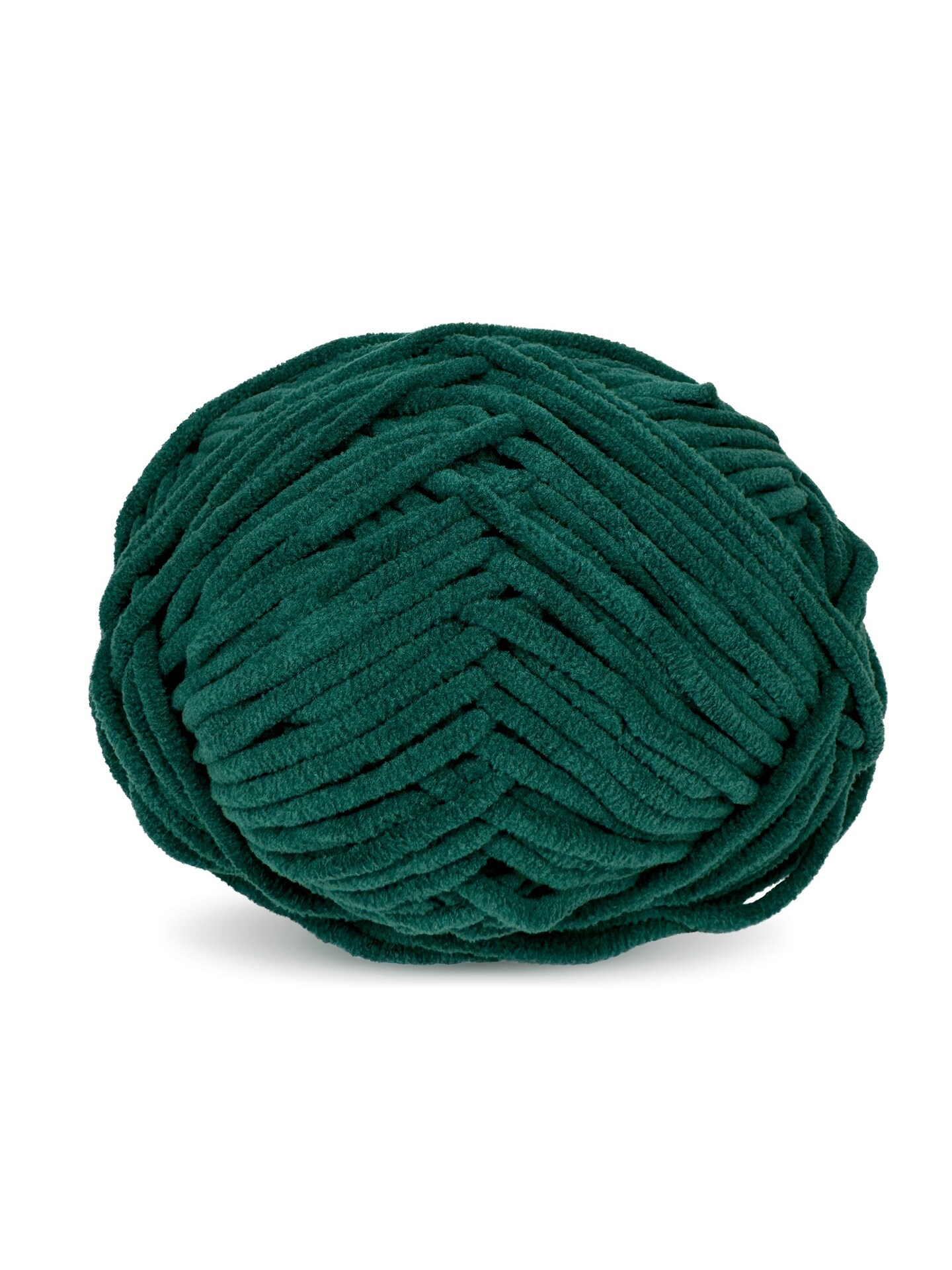 Craftytop&#x2122; Bulky Velvet Yarn #5 for Knitting &#x26; Crochet (Evergreen Shade)