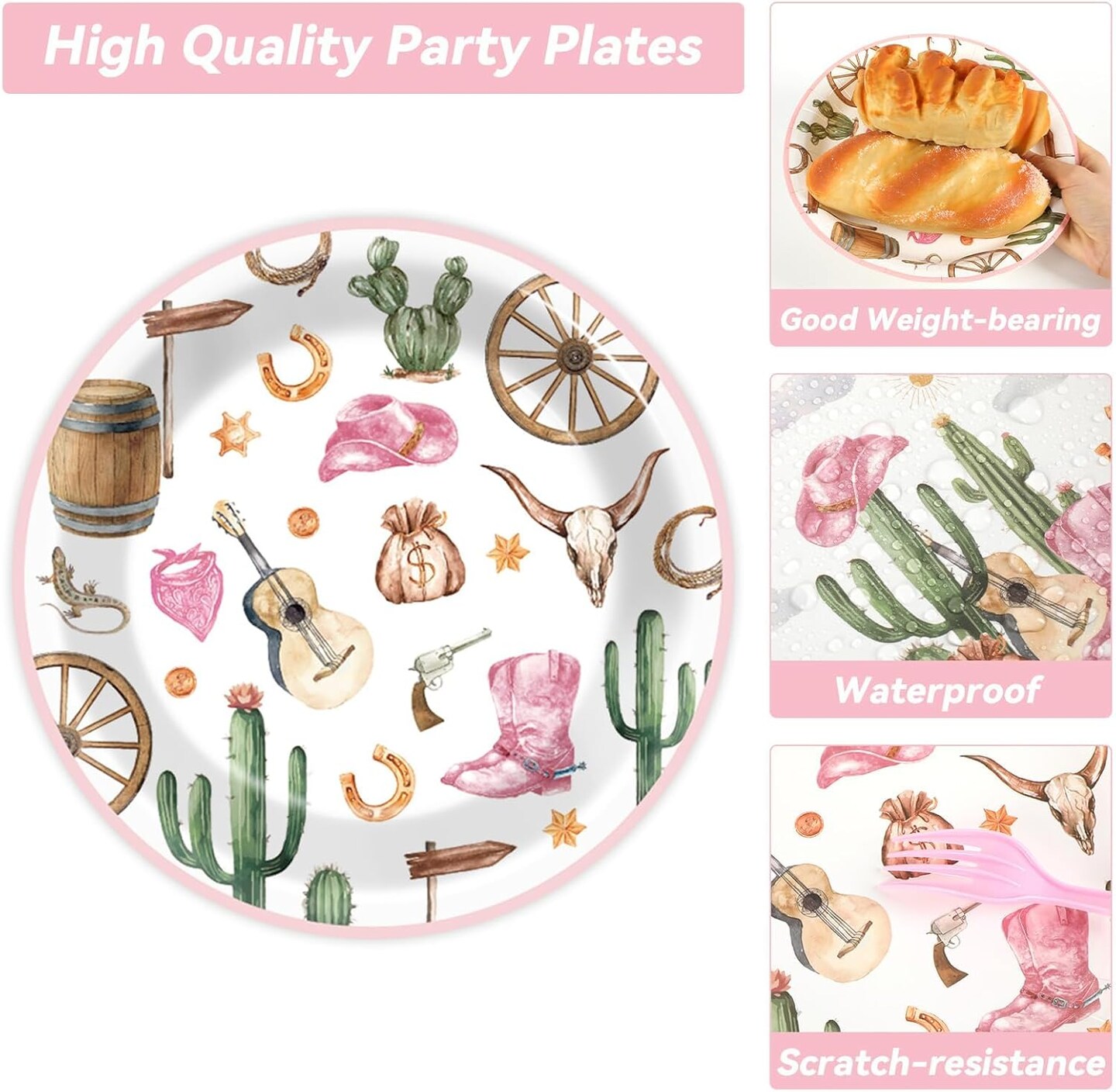 Wild West Cow Print Tableware Decor