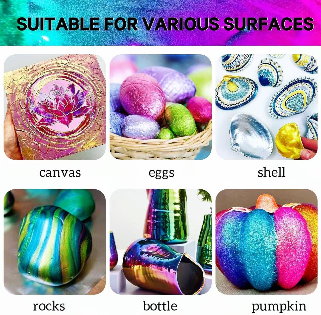 30 Colors Metallic Acrylic Paint Set