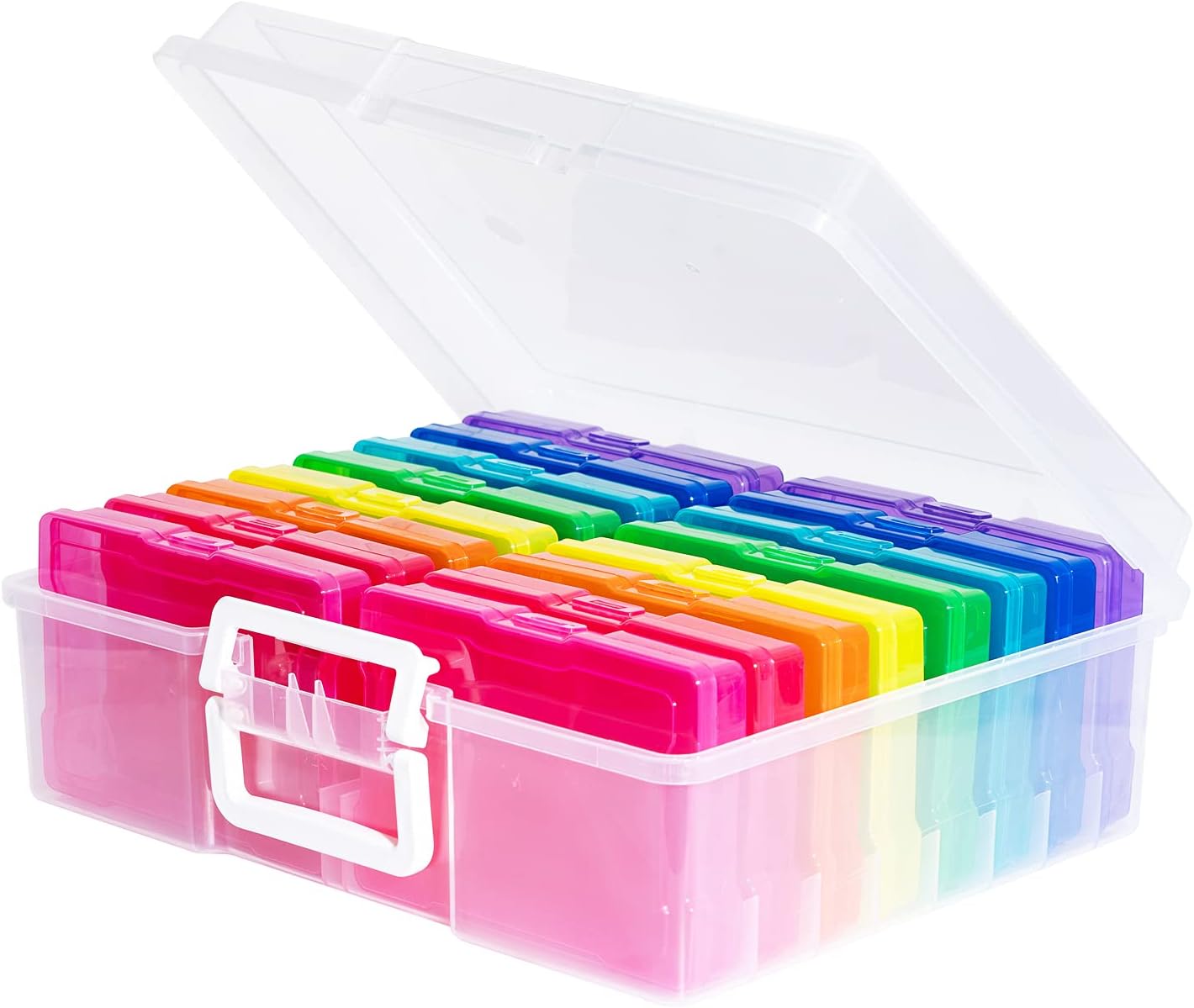 Plastic Storage Container Box with 16 Inner Cases (Multi-colored)