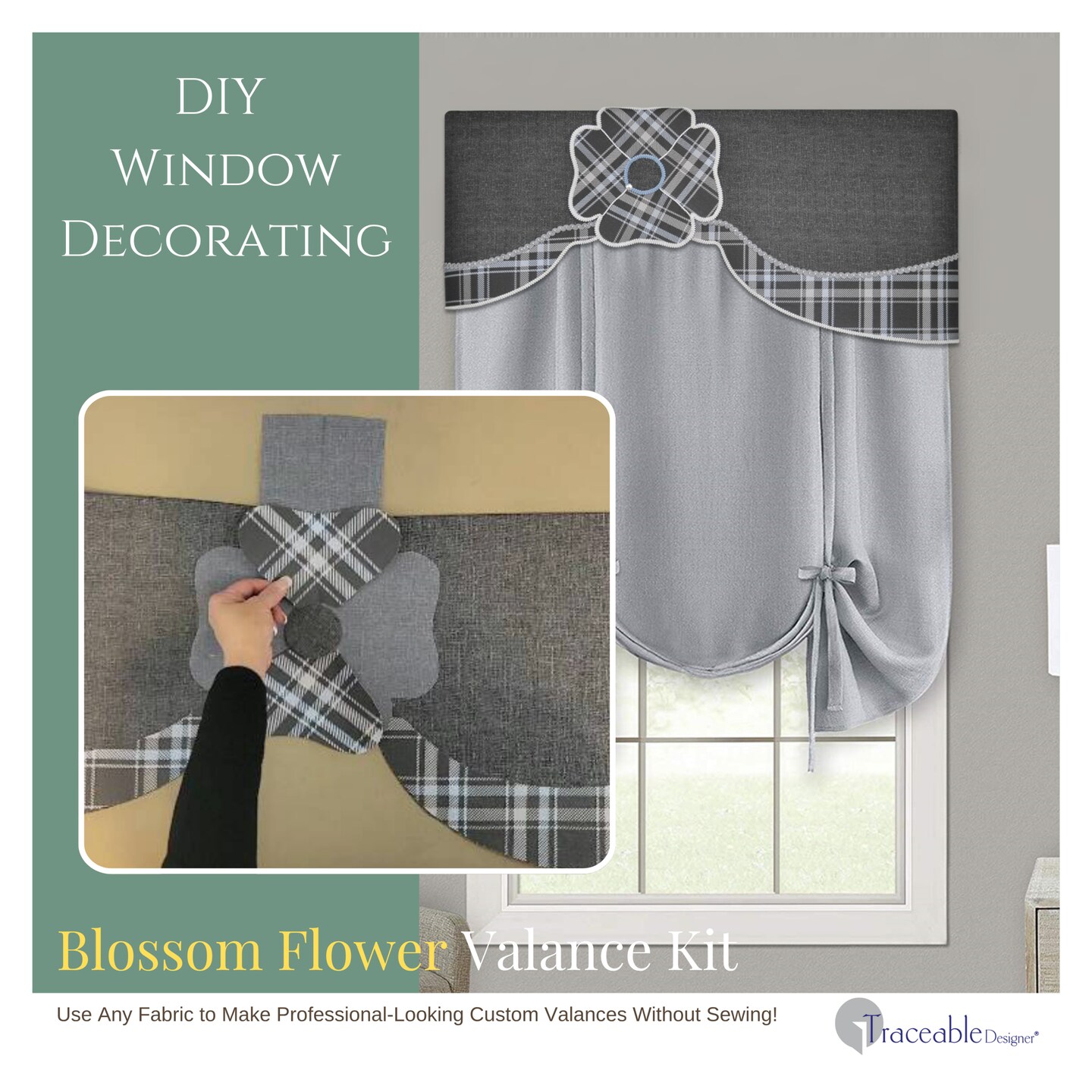 Traceable Valance Making Forms - Transform Fabric into Window Treatments Without Sewing