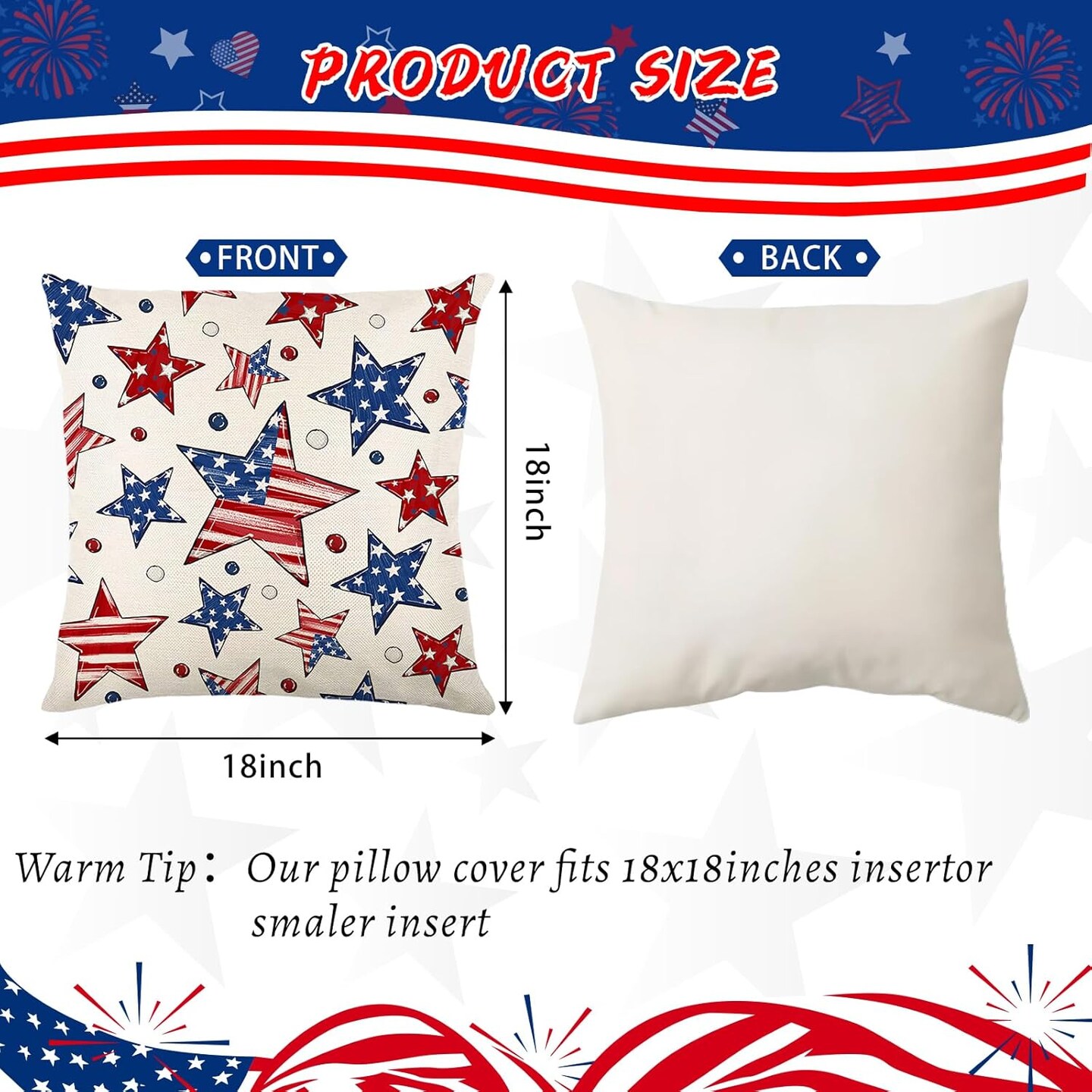 4th of July Throw Pillow Covers 18x18 Michaels