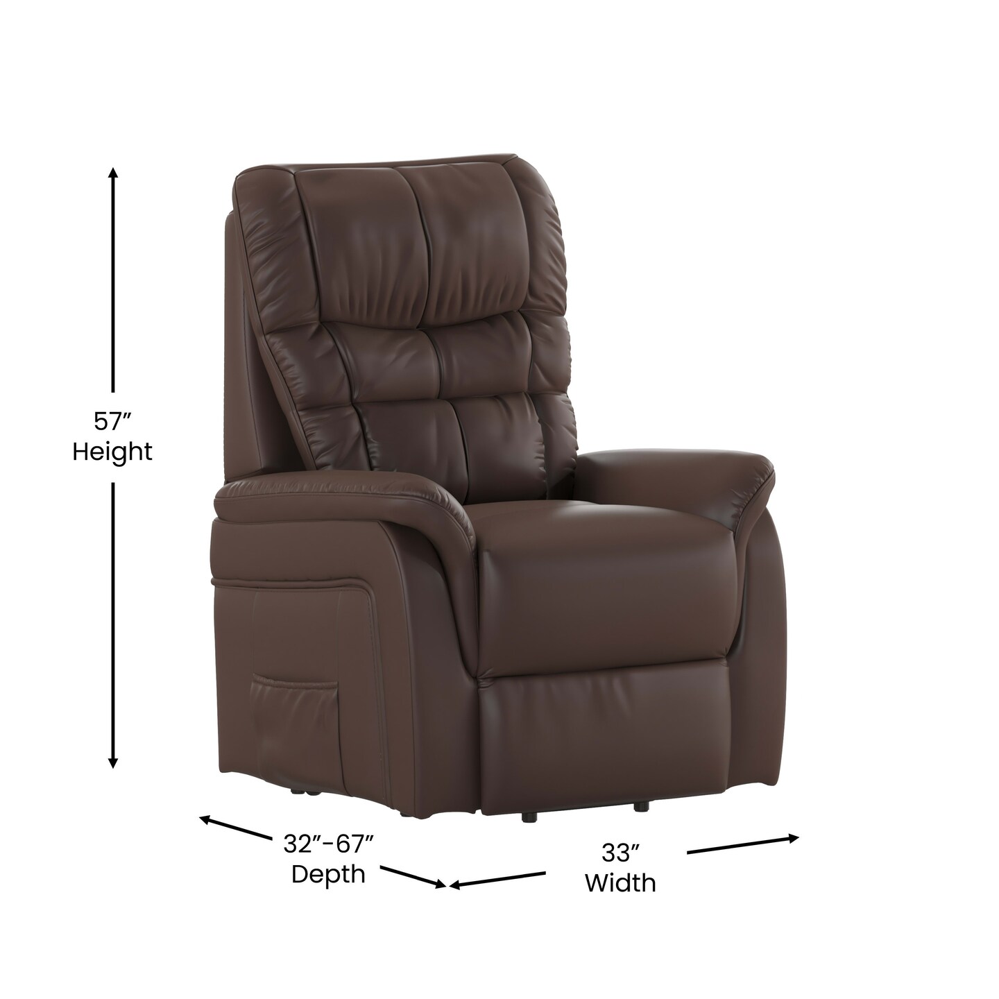 Emma and Oliver Electric Remote Powered Elderly Lift Recliner