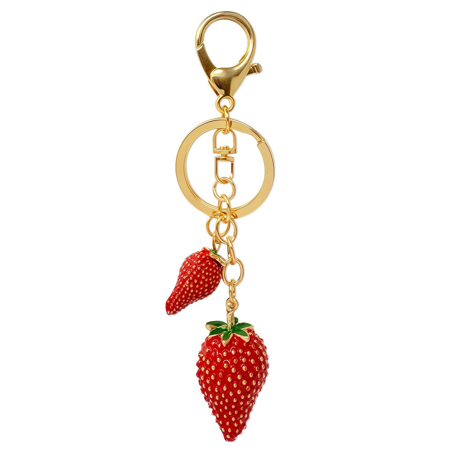 Wrapables Novelty Keychain and Bag Charm for Purse Handbag Backpack, Strawberry