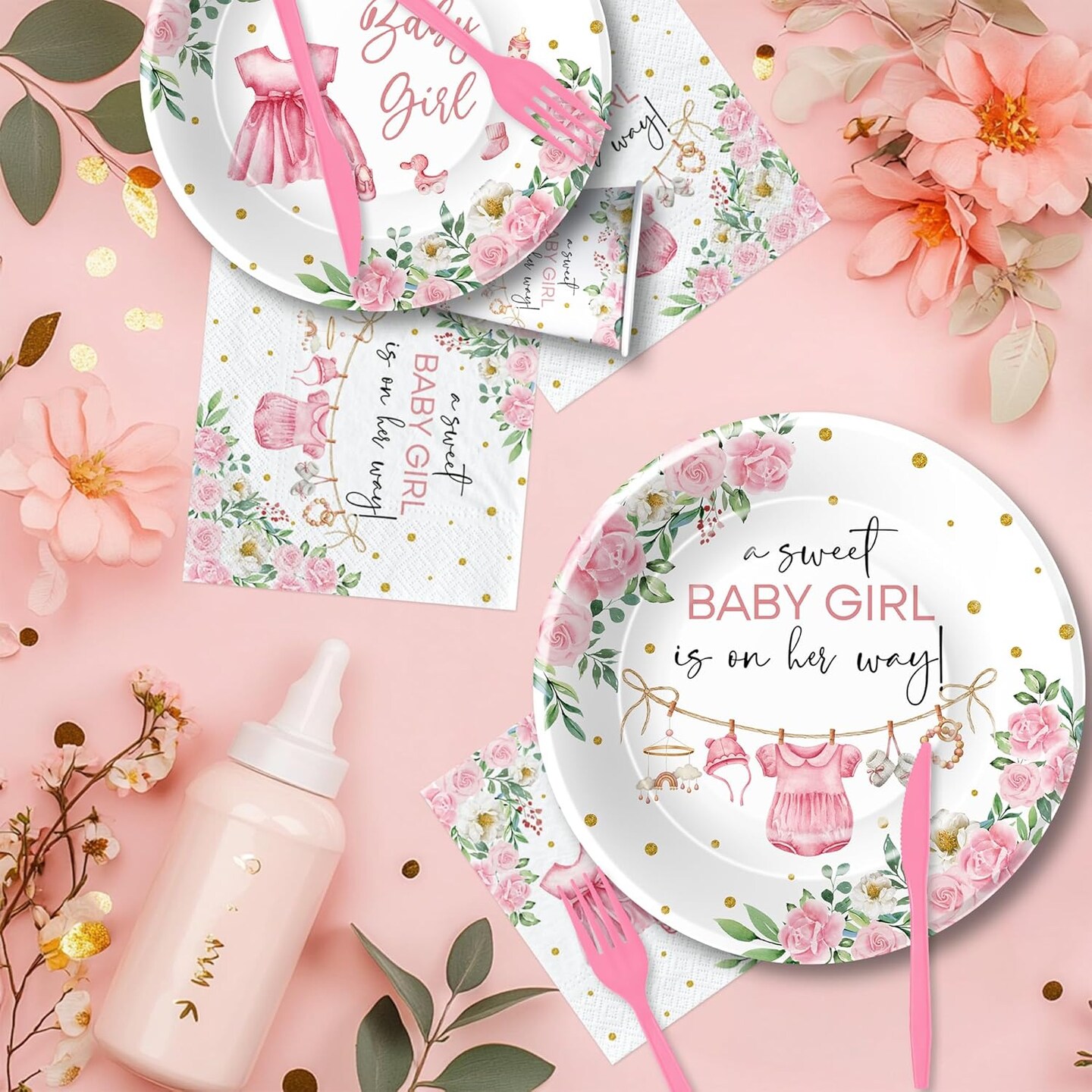 Pink Baby Girl Baby Shower Decorations
