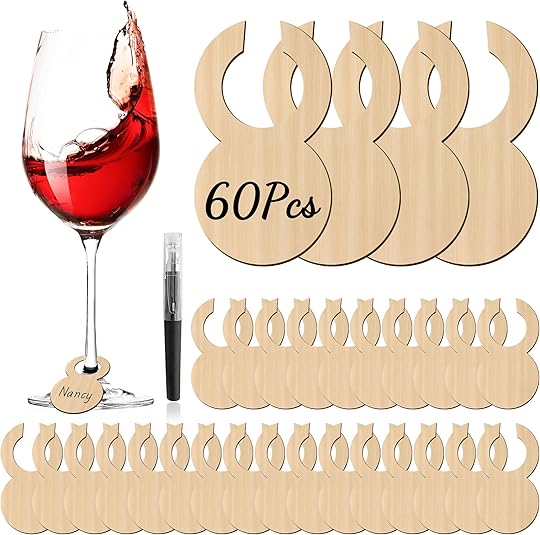 60pcs Wine Glass Charms