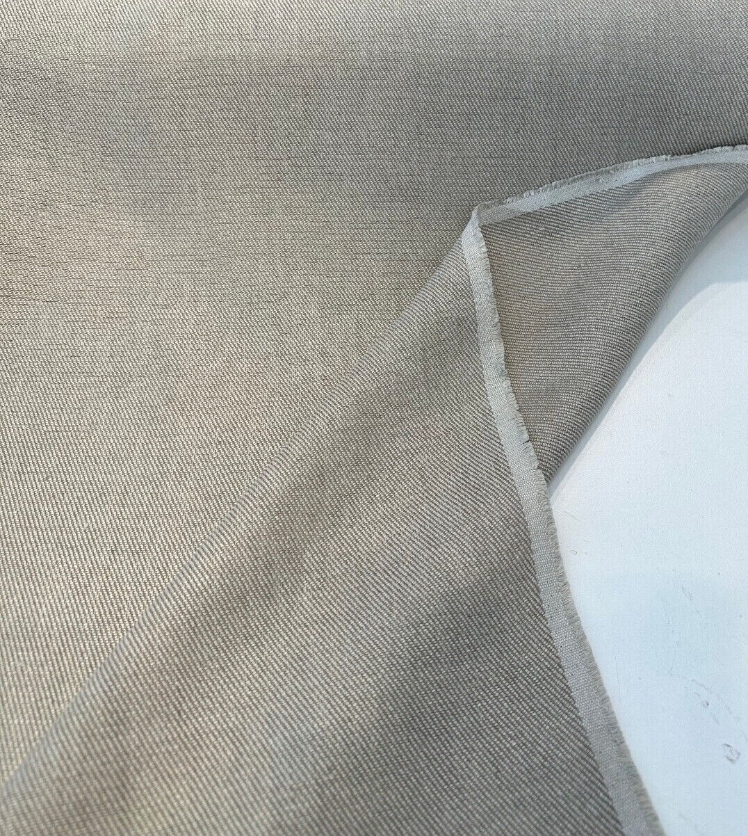 1 Yard Pebble Beige 100% Linen Upholstery Drapery Soft Durable Woven Fabric