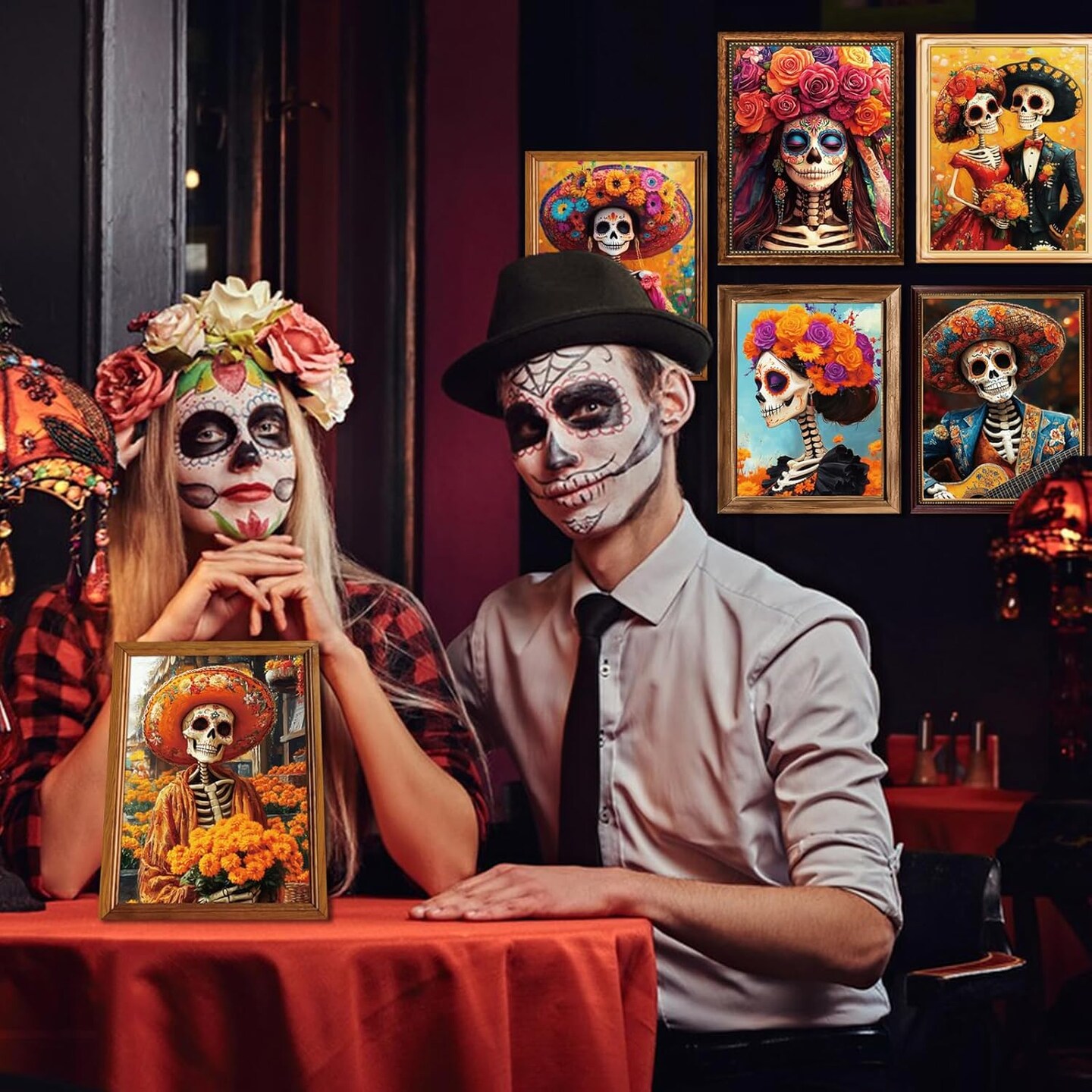 9 Piece Mexican Day of the Dead Decorations