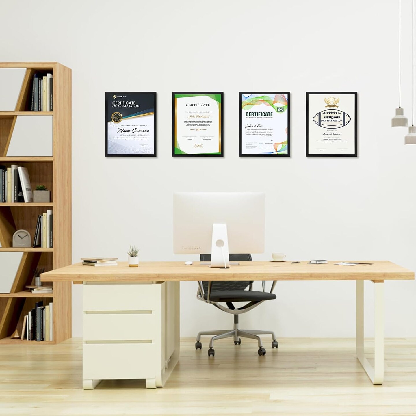 8.5x11 Picture Frame Black Display 8.5 x 11 Inch Certificate Photo Poster, Horizontal and Vertical Formats for Wall or Tabletop, 1 Pack