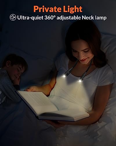Neck Light - 3-Color &#x26; 5-Brightness, Comfortable Silicone Arm, Eye-Caring for Reading, Knitting, Crafting