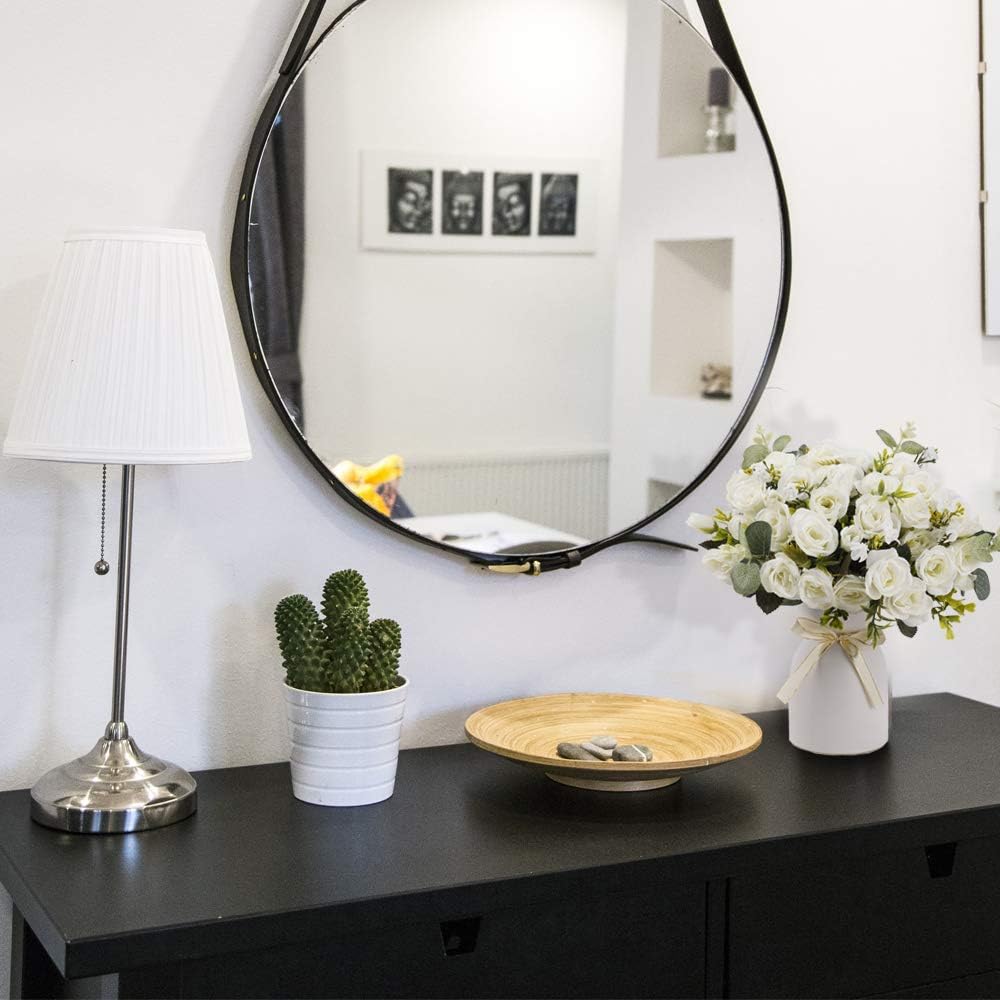 Elegant White Artificial Silk Rose Arrangement – Faux Flowers with Vase for Home, Office & Events