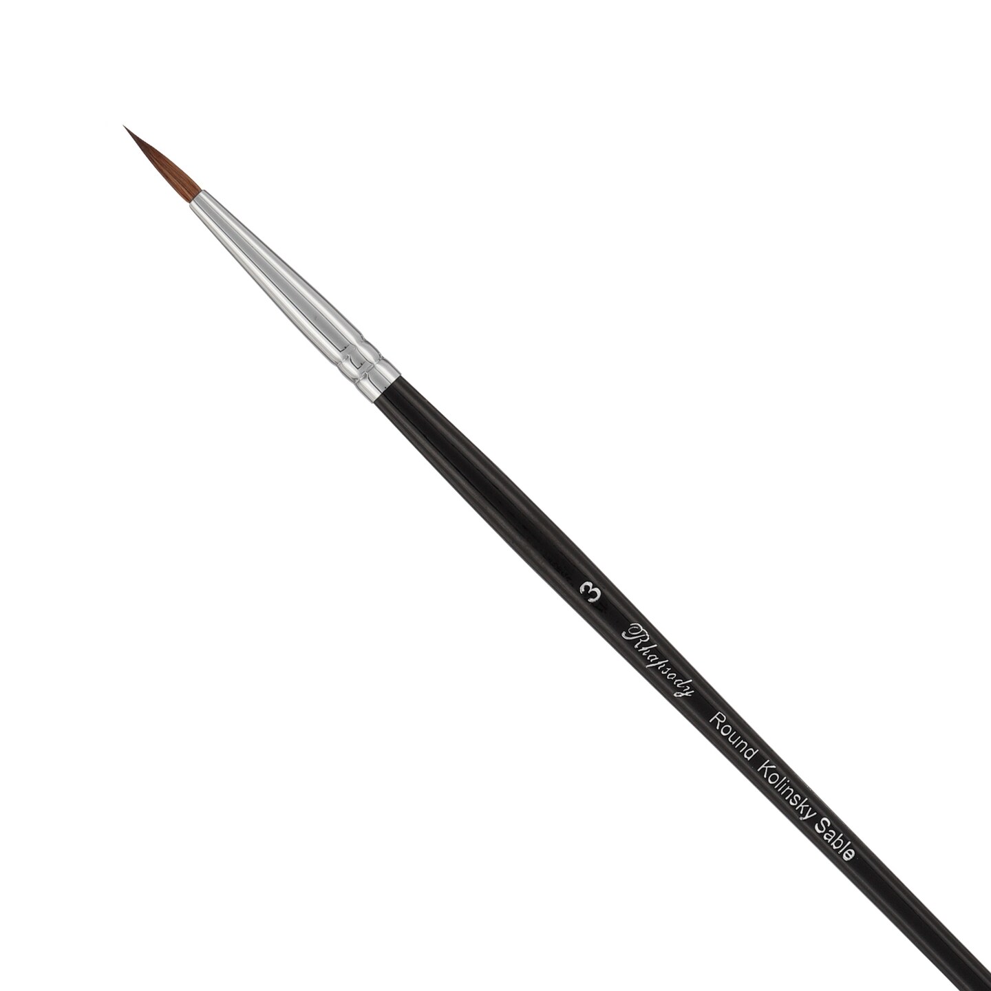 Creative Mark Rhapsody Kolinsky Sable Brushes for Professional Watercolorists - Round Excellent Spring, Full Belly, Split-Proof Points, Chrome Ferrules, Short Handle, English Sizing