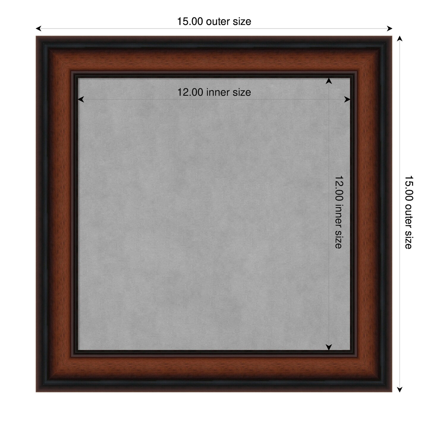 Cyprus Walnut Narrow Wood Framed Magnetic Board