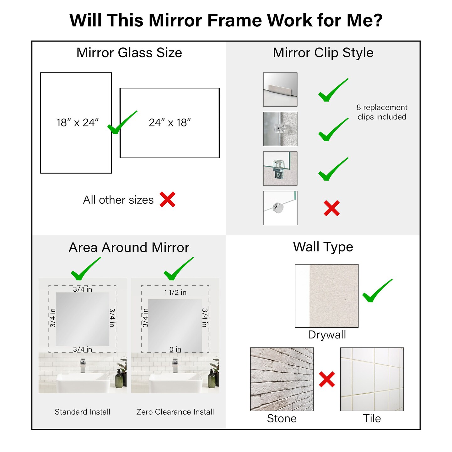 Amanti Art Mirror Makeover Bathroom Mirror Frame Border Kit -  Fully Assembled Peel and Stick Frame - Mirror NOT Included - Furniture Espresso Narrow Trim