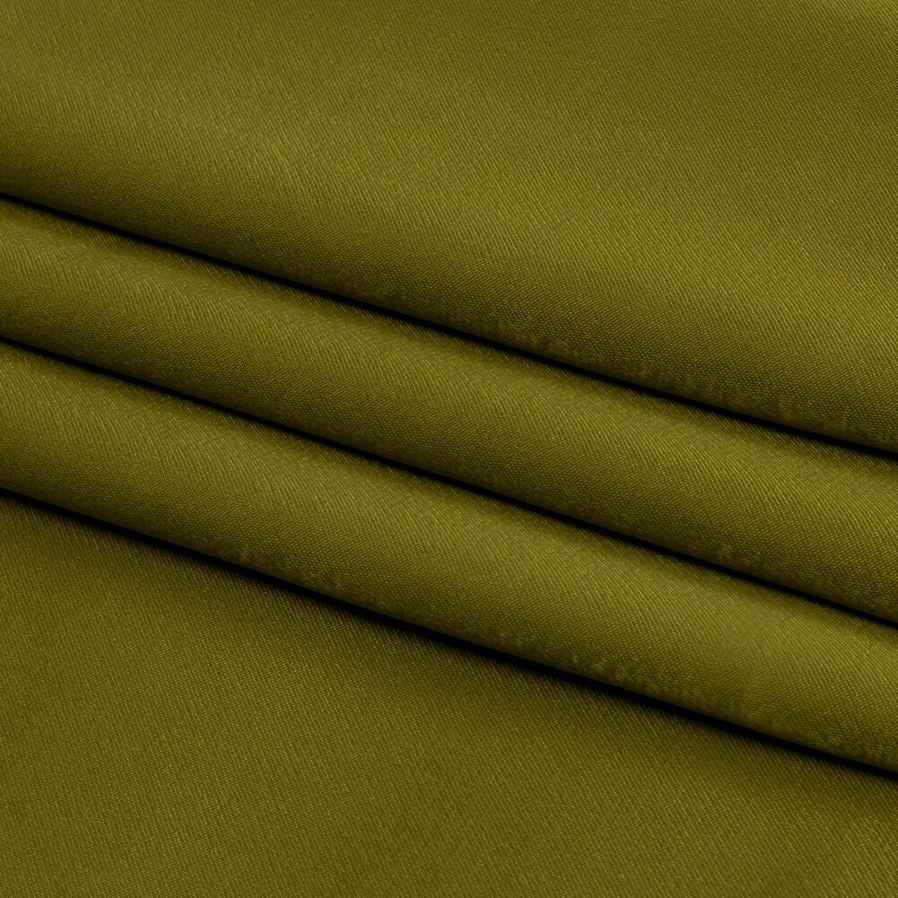 1 Yard Sustainable Viscose Fluid Satin Kiwi Green Fabric 55 Inches Width