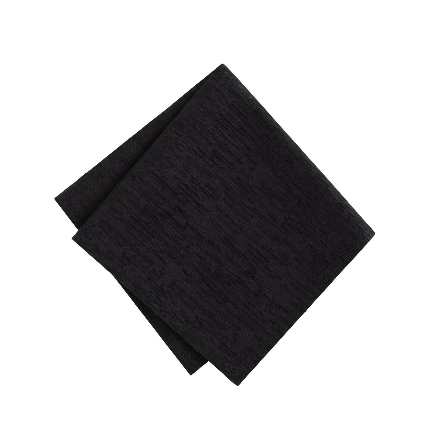Threadmade Home Continental Solid Texture Water Resistant Napkins, Set of 4, Black - 17"W x 17"L