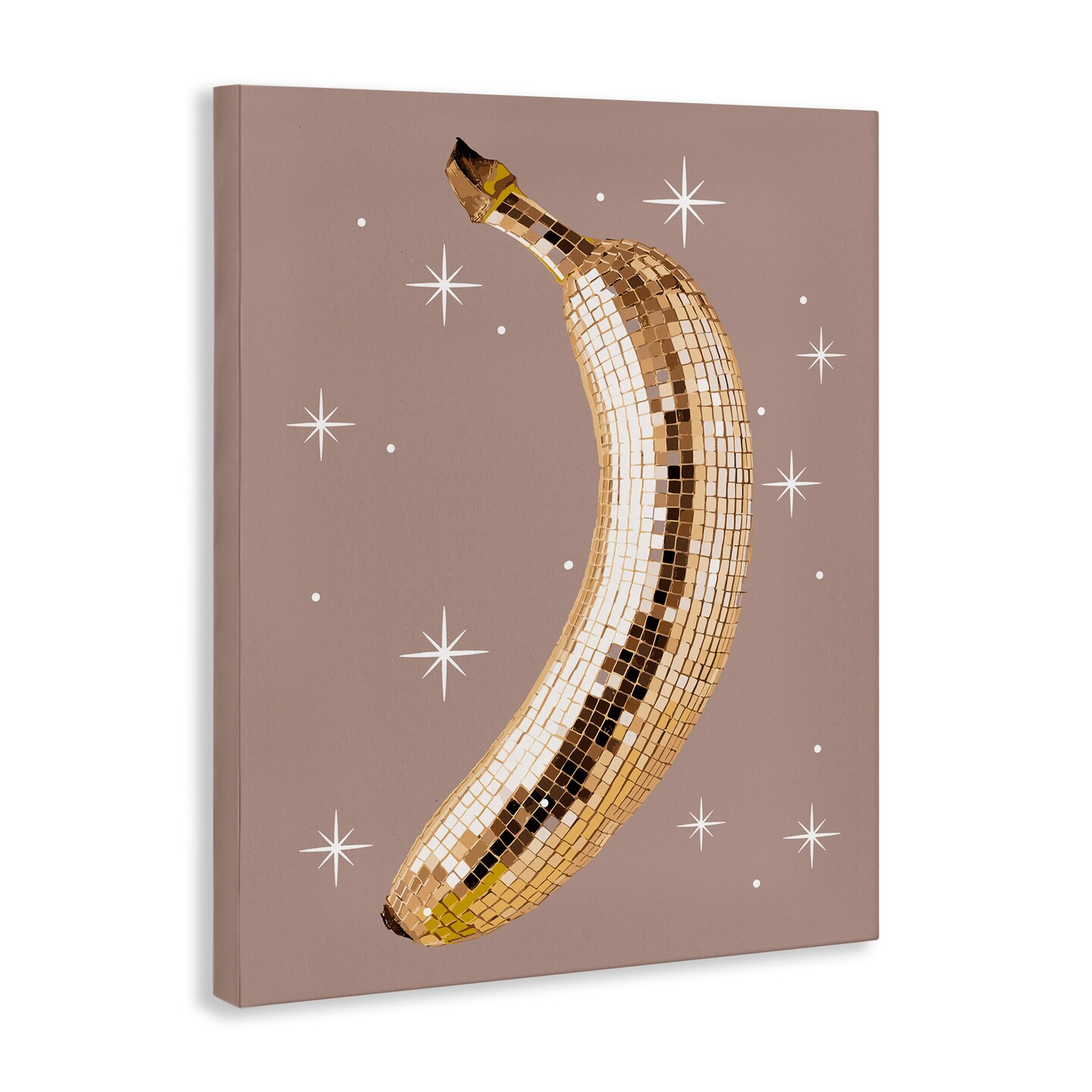 Stupell Industries Luminous Glam Banana Canvas Design by Lil' Rue
