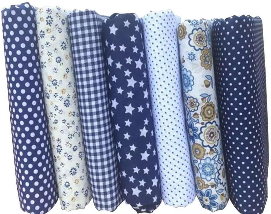 7pcs 10" x 10" (25cm x 25cm) Top Cotton Craft Fabric Bundle Squares Patchwork