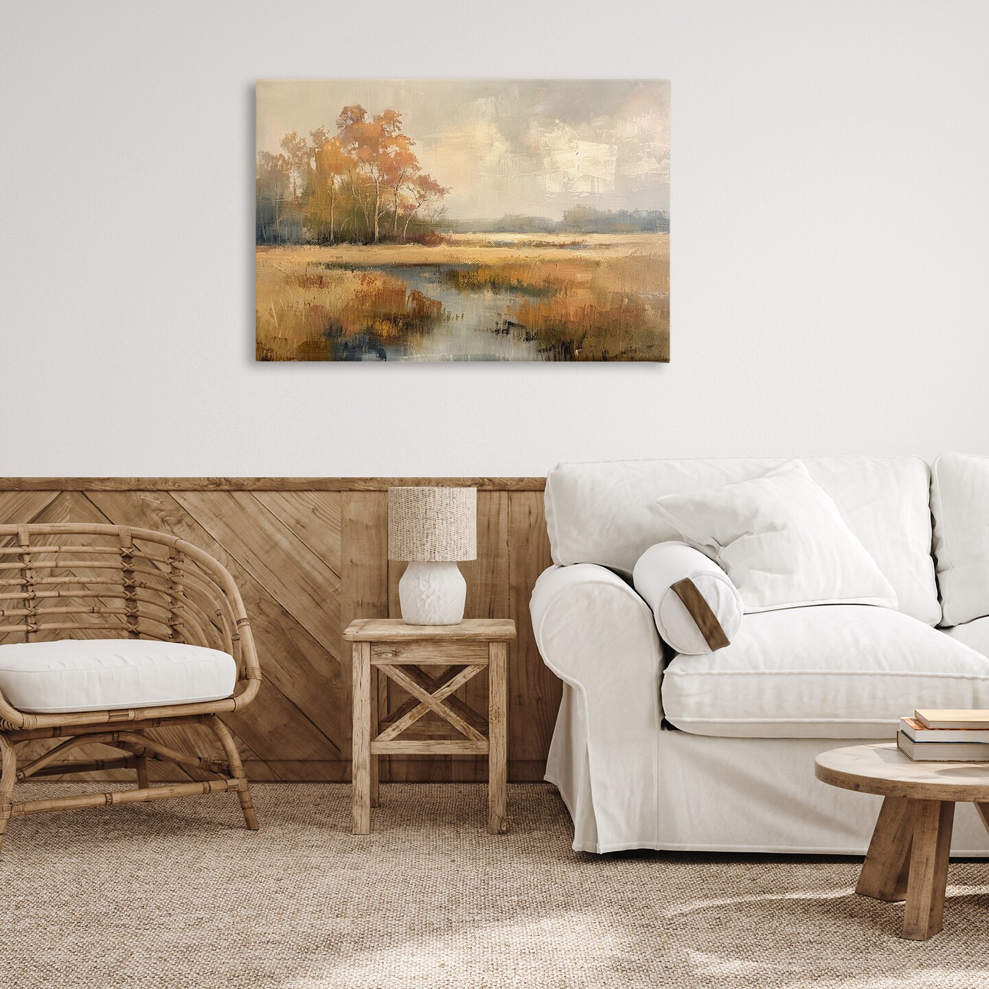 Stupell Industries Autumn Stream Landscape Canvas Wall Art Design by LSR Design Studio