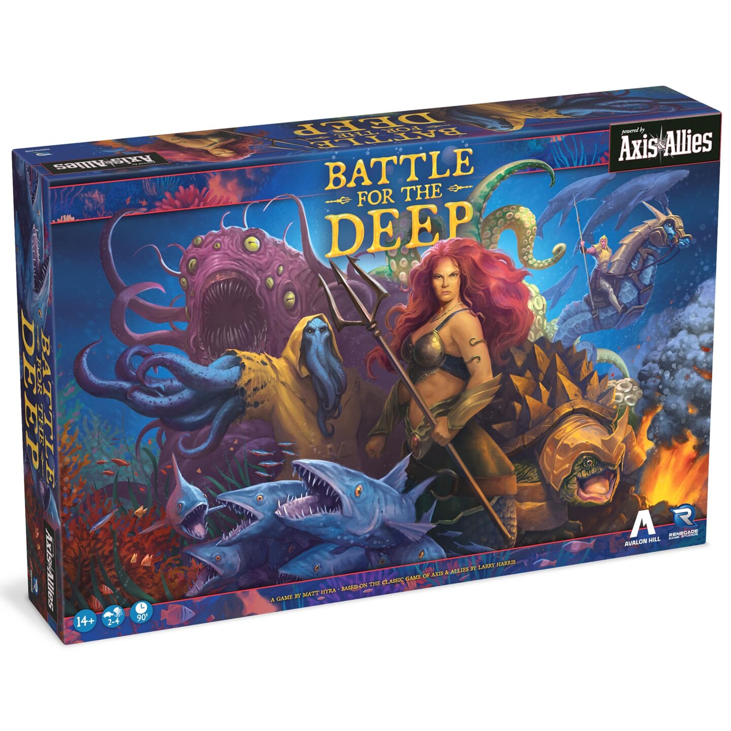 Renegade Games: Battle For The Deep - Powered by Axis &#x26; Allies, Board Game, Underwater Setting, Aquatic Factions, 2v2, Ages 14+, 2-4 Players, 90 Min