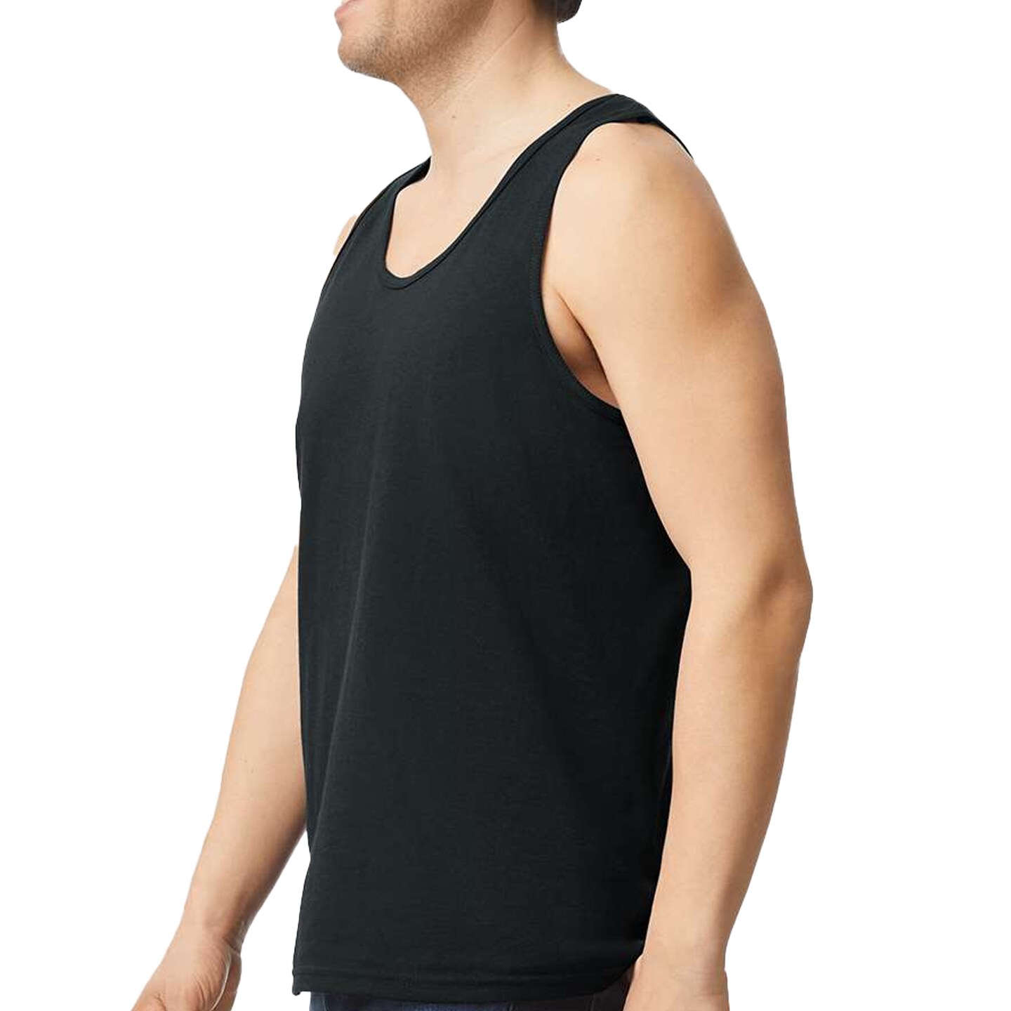 Gildan Ultra Cotton Tank Top, Sleeveless Sport Shirts for Men Multicolor Tee