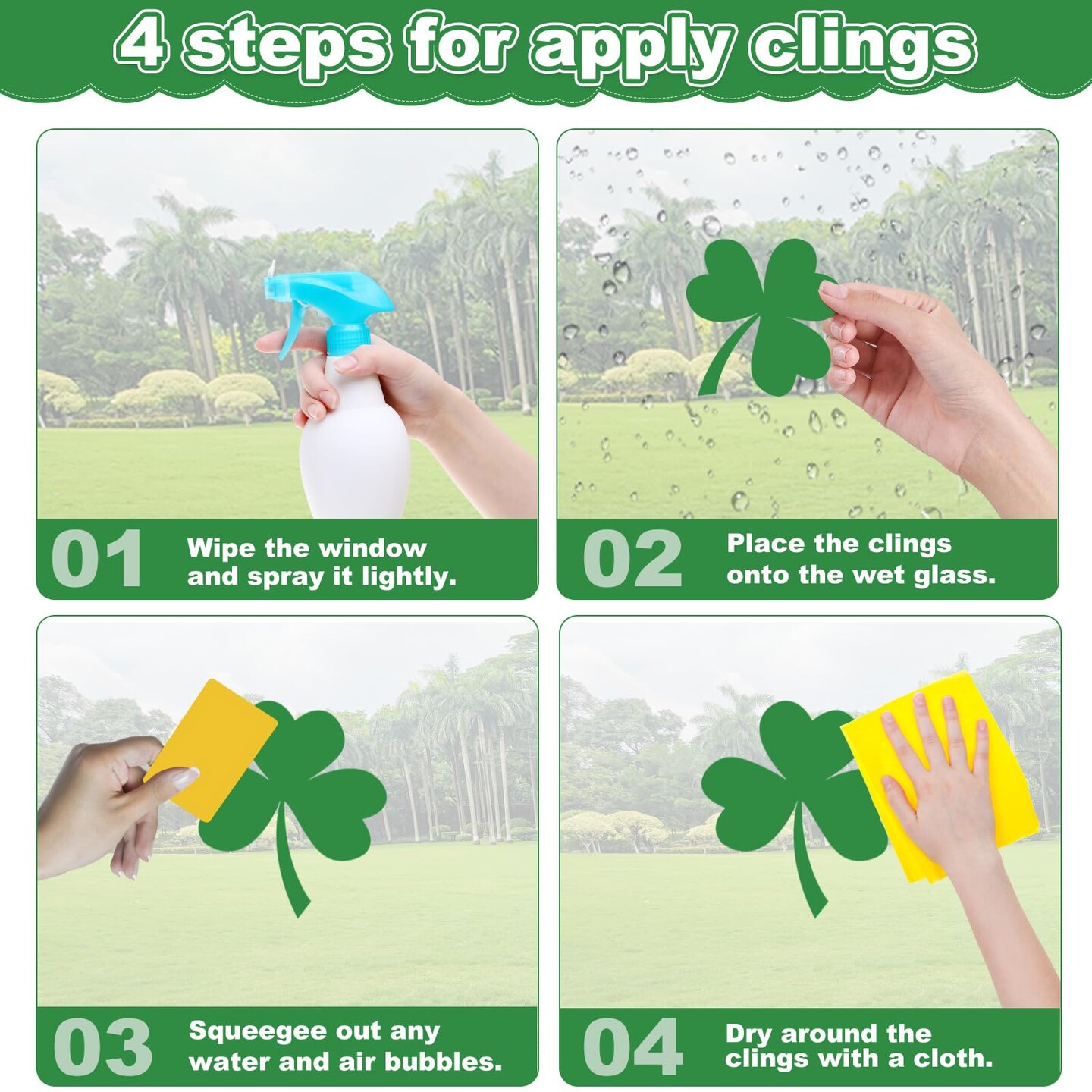 St Patricks Day Window Clings Decorations, Saint Patrick's Day Shamrock Decor, Sticker Decal for Holiday Home Party, 8 Sheets 126 PCS