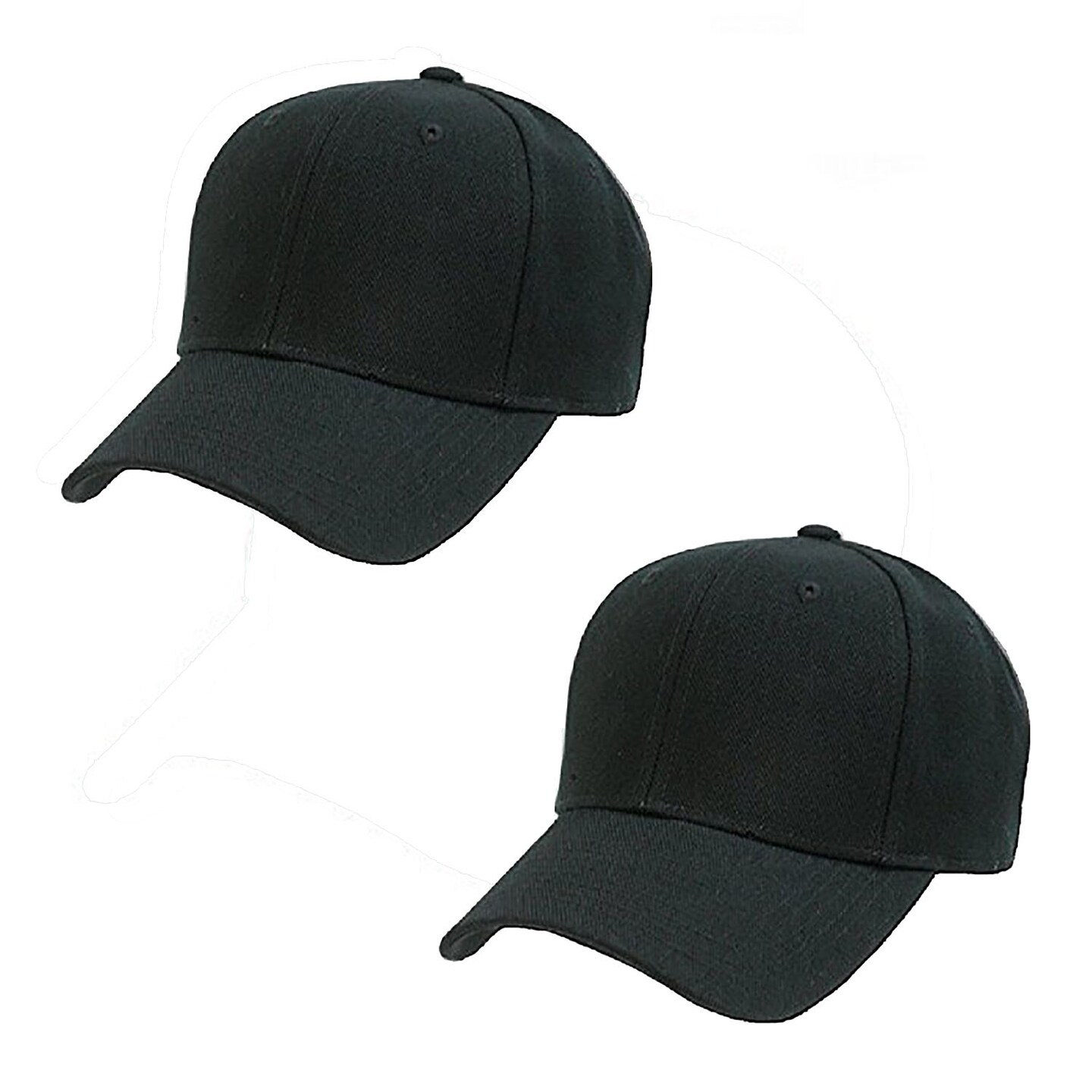 Mechaly Comfortable Solid Adjustable Unisex Baseball Cap Hat - 2 Pack