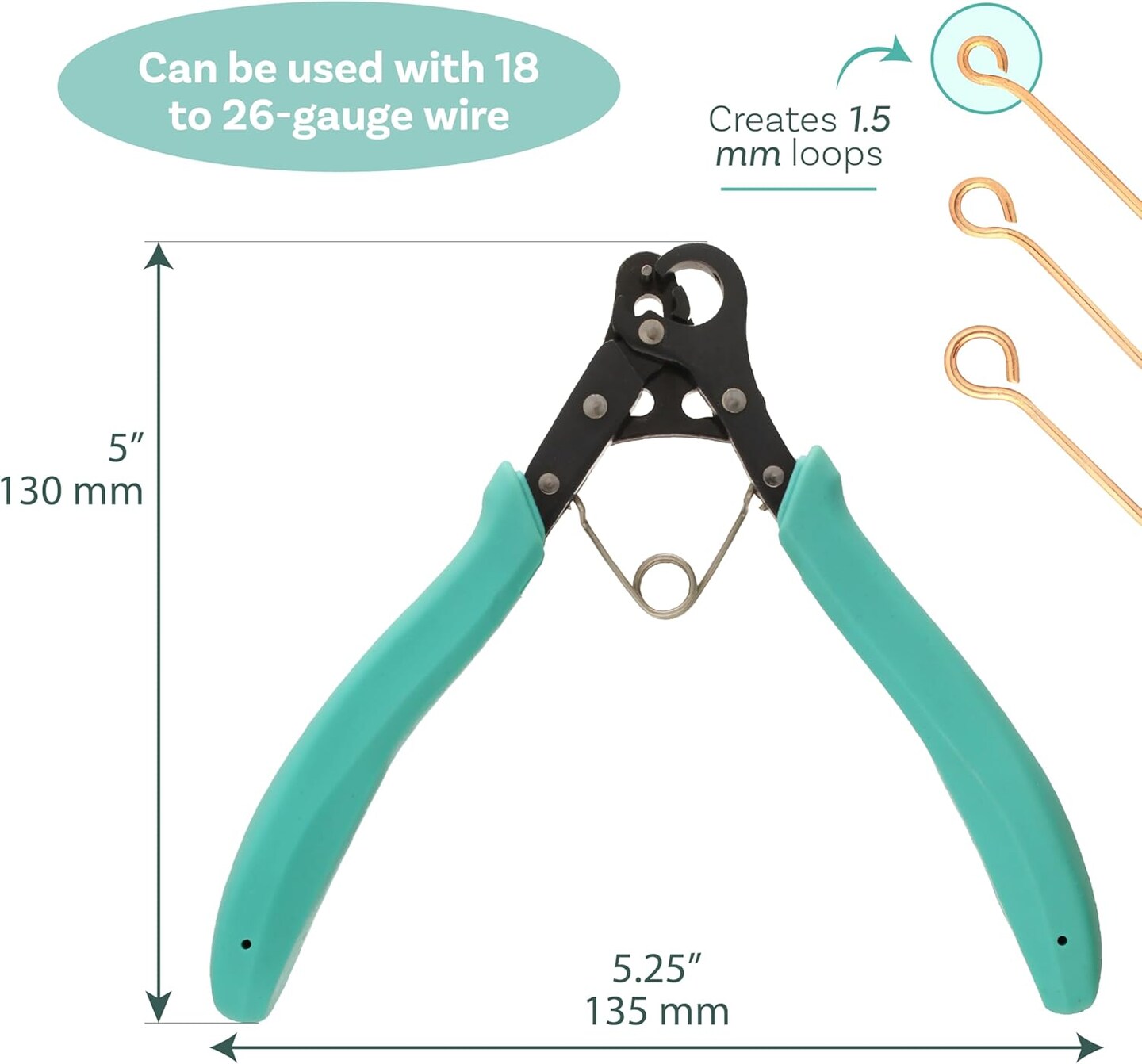 The Beadsmith Vintaj One Step Looper &#x2013; Create and Trim Consistent 1.5 mm Loops for Jewelry, Use with 18-26g Craft Wire