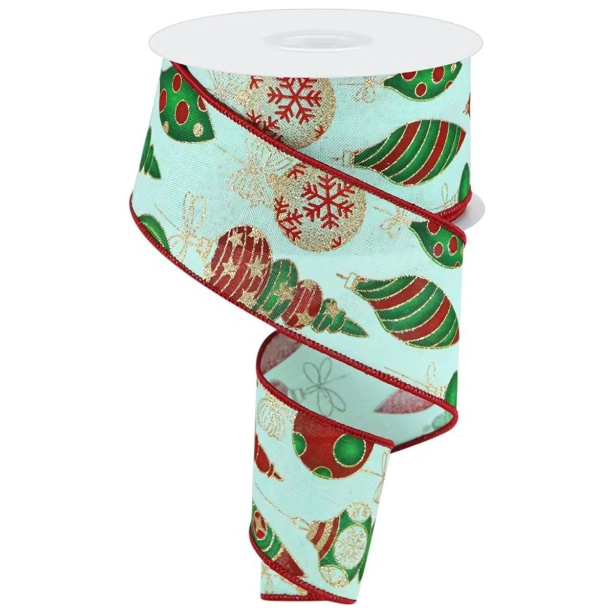 2.5&#x22; Hanging Christmas Ornament Ribbon: Mint Green (10 Yards)