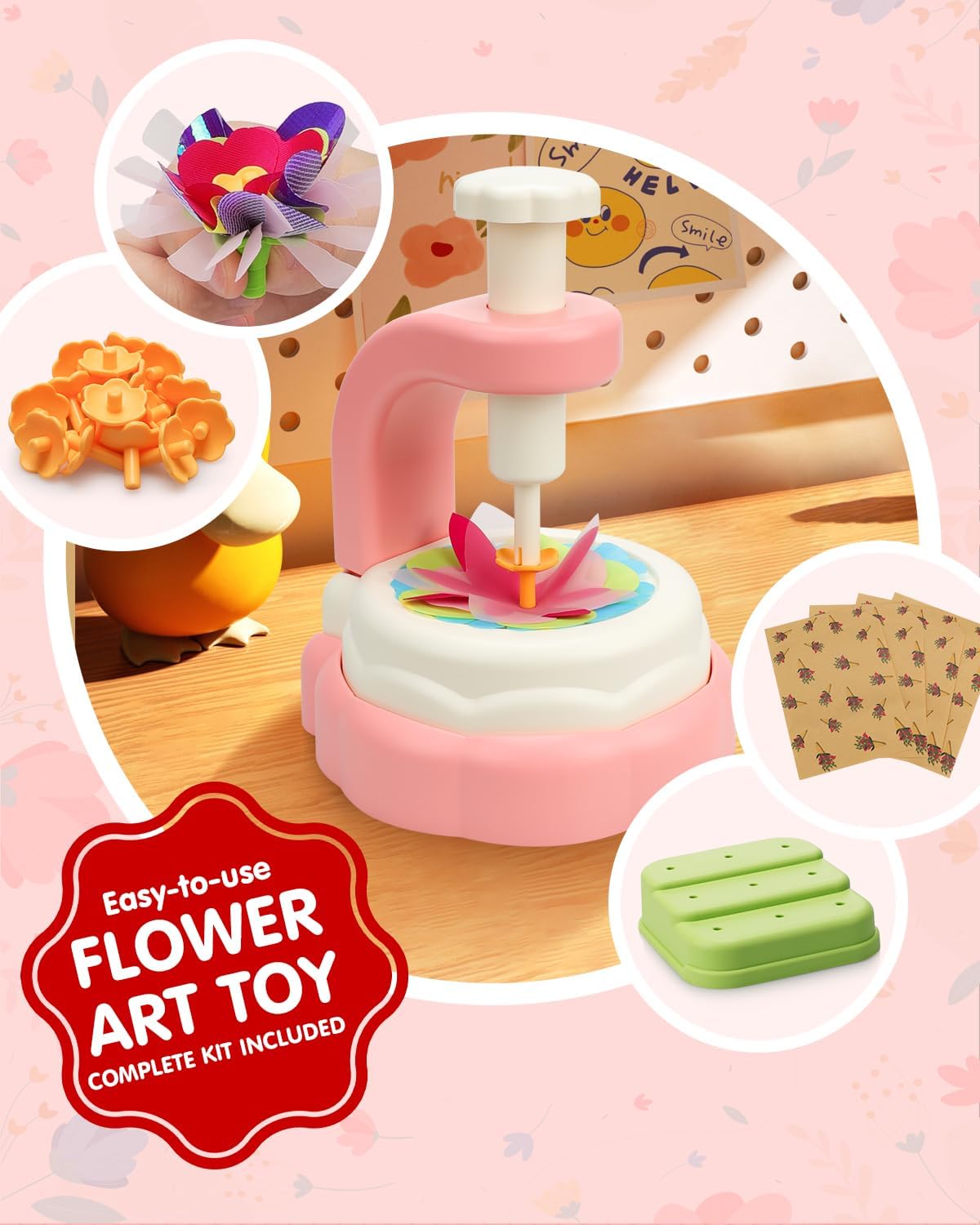 Fabric Flower Crafts Toy &#x2013; DIY Art Kit for Kids