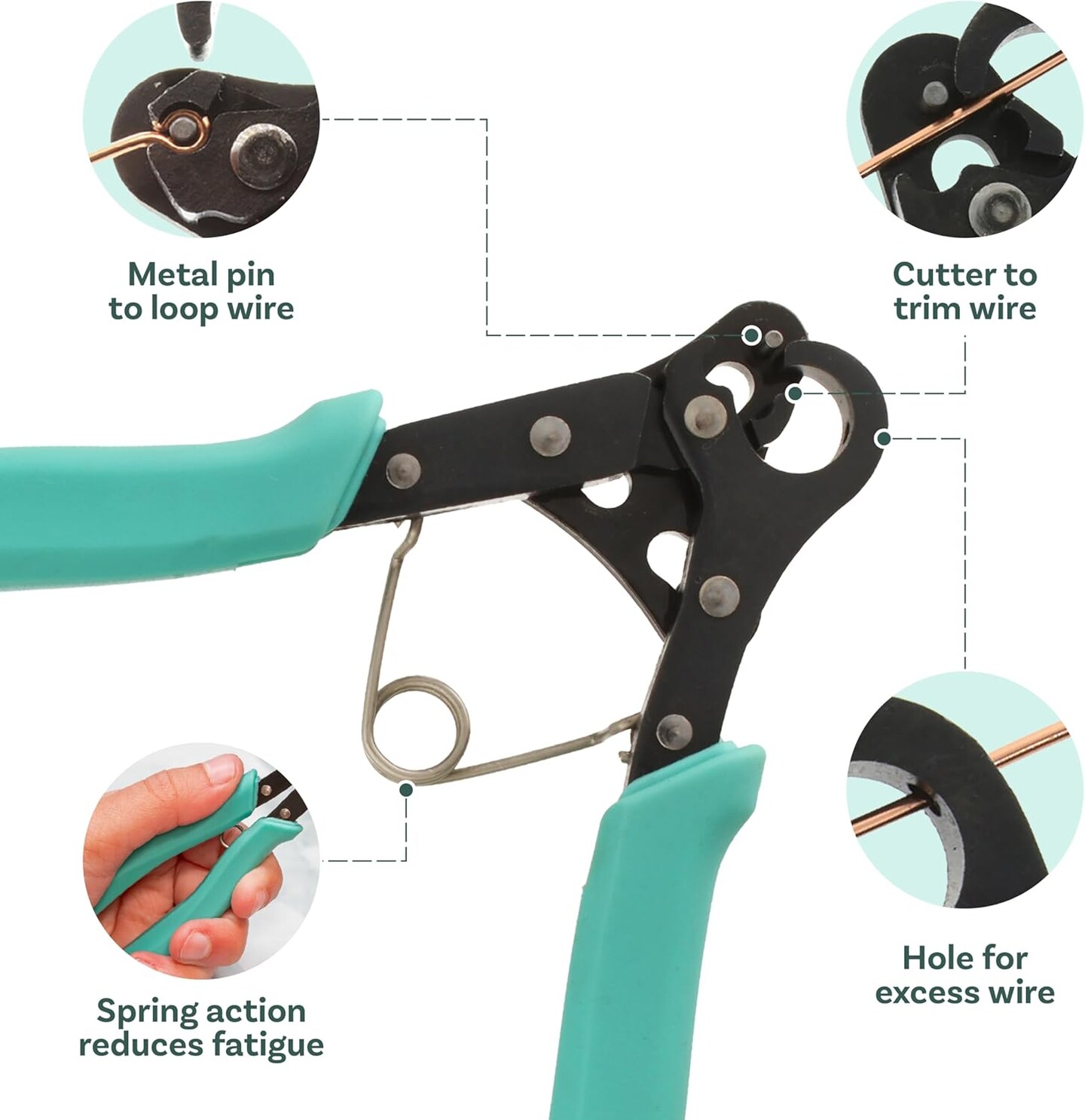 The Beadsmith Vintaj One Step Looper &#x2013; Create and Trim Consistent 1.5 mm Loops for Jewelry, Use with 18-26g Craft Wire