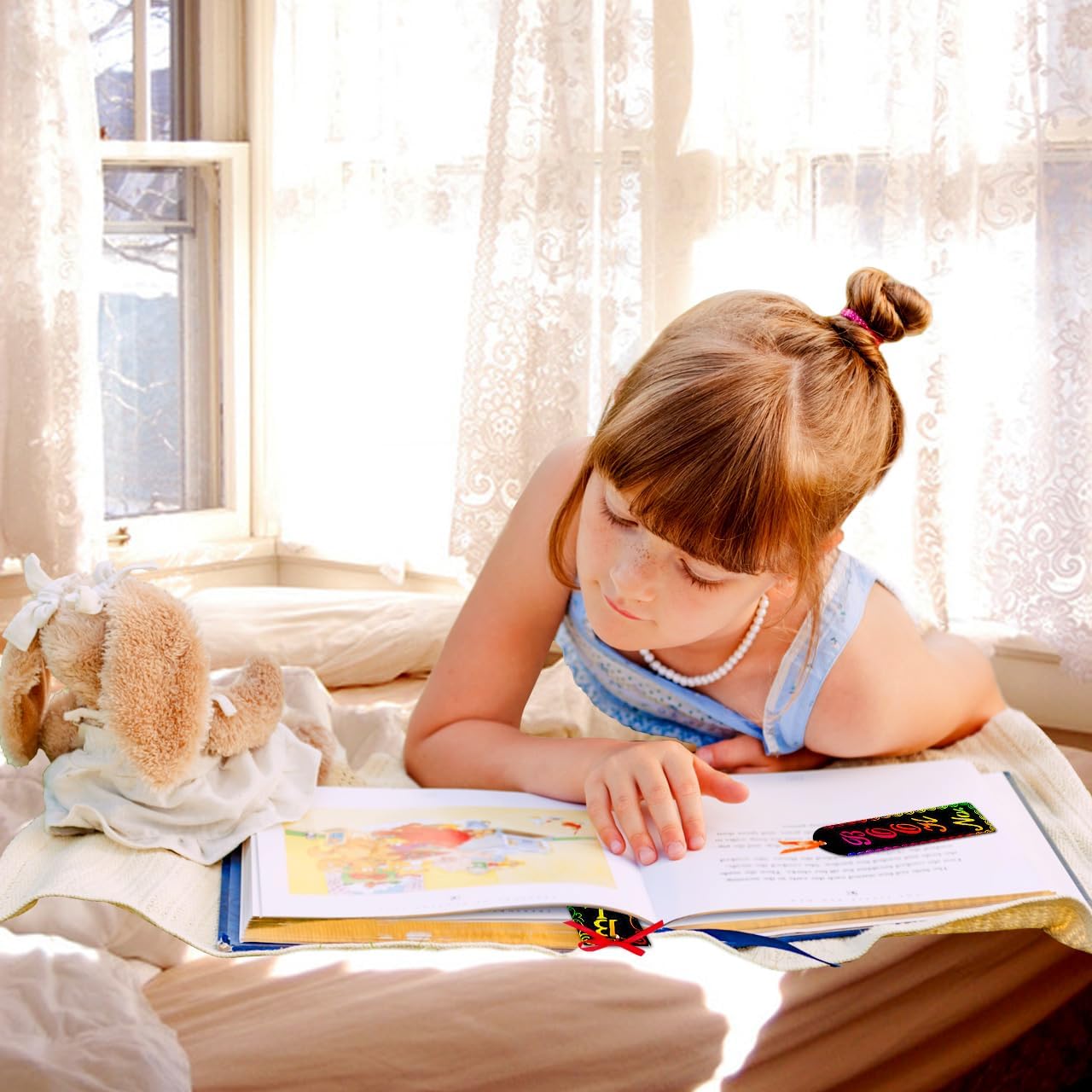 Scratch Art Bookmarks for Kids – 36-Pack Rainbow DIY Bookmark Craft Kit with Styluses & Ribbons, Perfect for Party Favors, Goodie Bags & Classroom Gifts