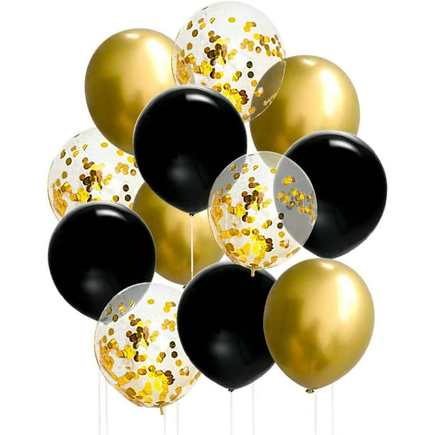 ZJDHPTY Black Gold Party Decorations Balloon Stand Centerpiece Table Decorations for Birthday Graduation Wedding Retirement Anniversary Father&#x27;s Day Halloween New Years 2025 (Black gold set4)
