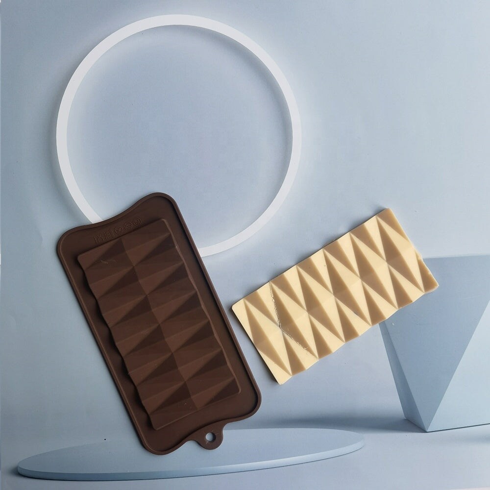 Chocolate Bar Silicone Mold - Triangle Geometric