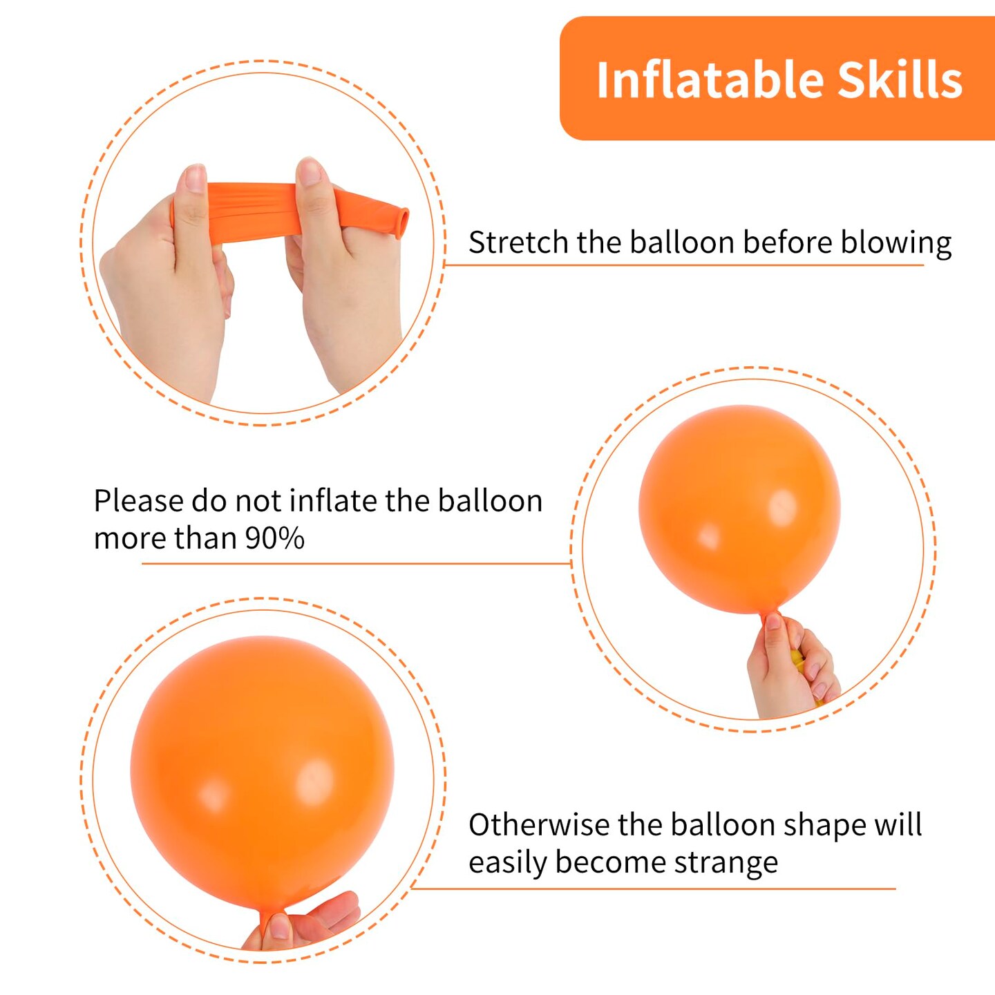 RUBFAC 87pcs Orange Balloons Different Sizes 18 12 10 5 Inches for Garland Arch, Premium Orange Latex Balloons for Birthday Wedding Baby Shower Bridal Shower Party Decorations