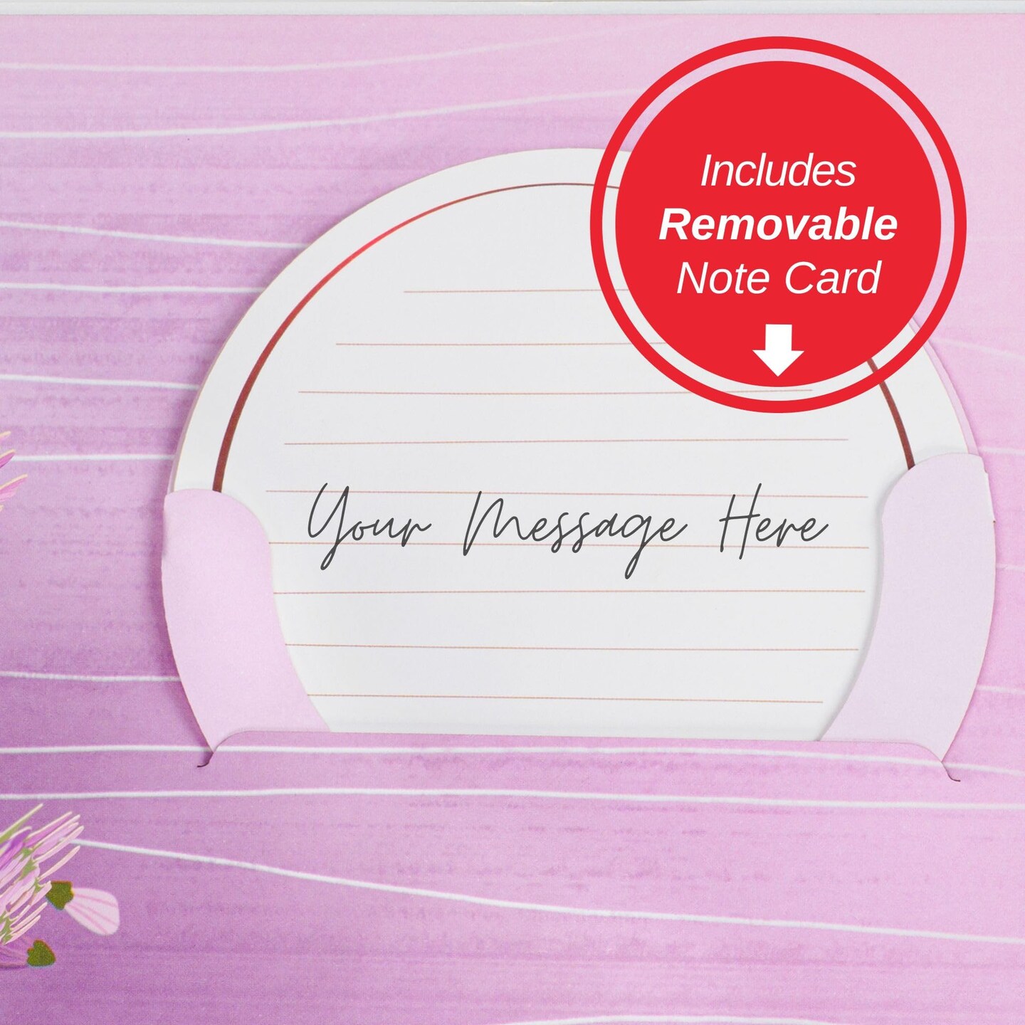 Paper Love 3D Wisteria Tree Pop Up Card, with Detachable Popup Keepsake, Gift For Birthday, Mothers Day, Get Well, Thank You, All Occasion or Just Because - Oversized 10&#x22; x 7&#x22; Cards - Includes Envelope And Note