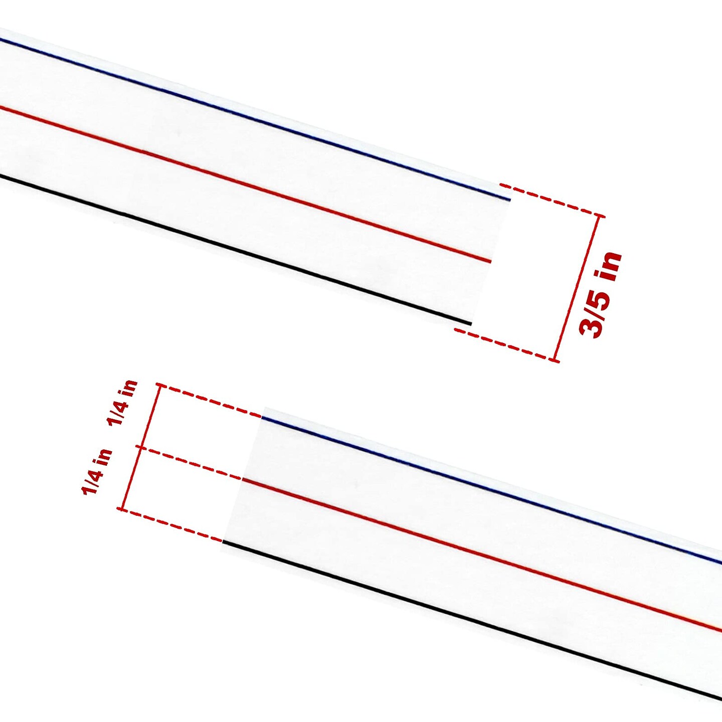 TSSART 1/4" Seam Diagonal Seam Tapes - 10Yard Each Roll Sewing Basting Tape for Stitching Straight Diagonal Seams Instruction Tool (2Pack)