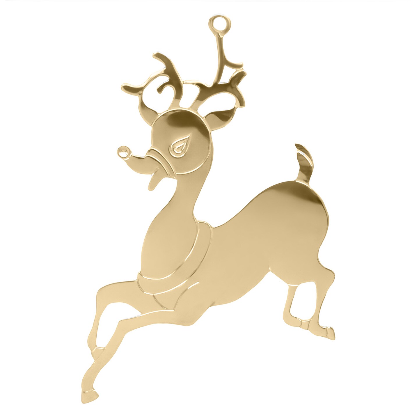Gloria Duchin Goldtone Reindeer Christmas Ornament