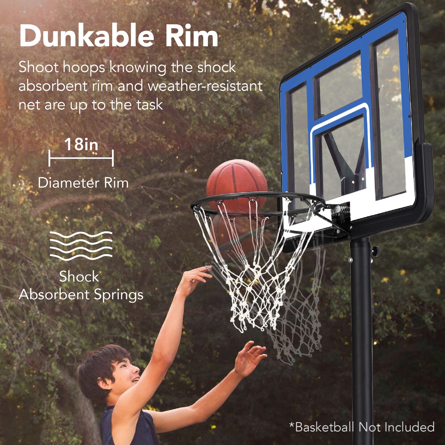 Best Choice Products Adjustable Regulation-Size Basketball Hoop, Portable Sport System w/ Fillable Base, Wheels