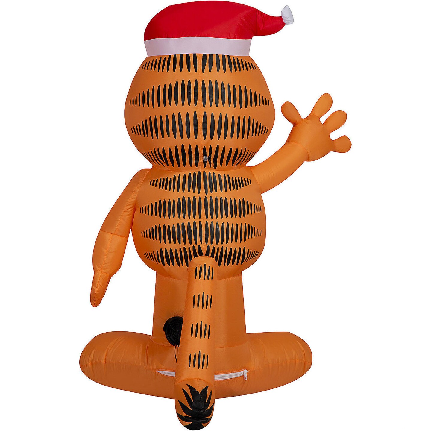 42&#x22; Inflatable Garfield with Santa Hat &#x26; Lights Outdoor Decor